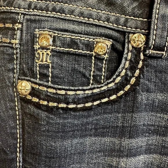 Miss Me Y2k women's rhinestone embellished Bootcut jeans. size 27 - Picture 11 of 15